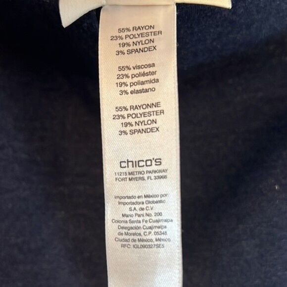 Chico’s Juliet the ultimate fit  Ankle Pants Size 3 navy - Picture 8 of 13
